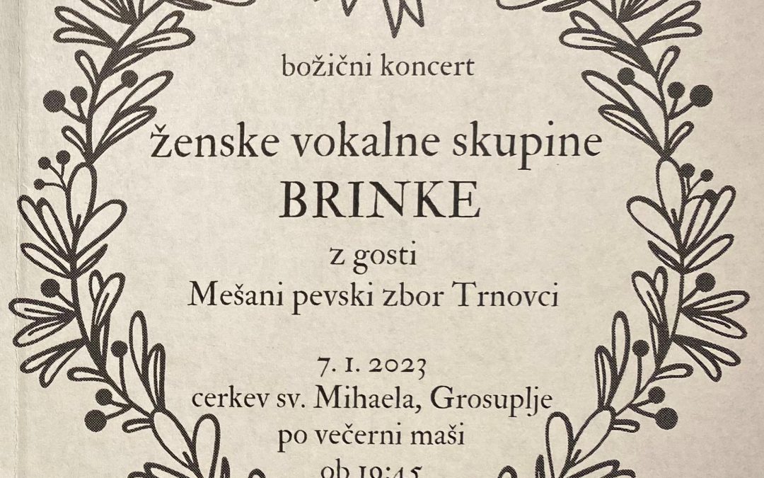 Trnovci skupaj Brinkami zapeli v Grosuplju